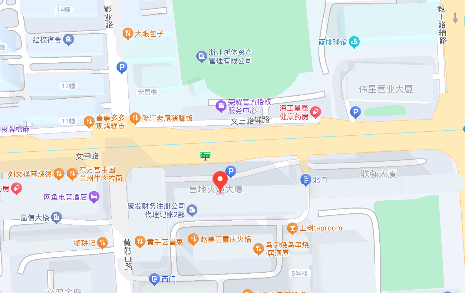 公司位置矢量地图