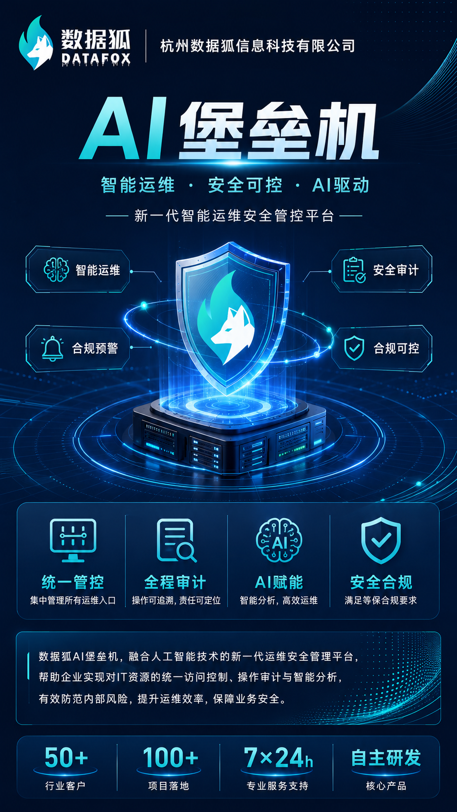 数据狐 AI 堡垒机：智能运维、安全可控、AI 驱动